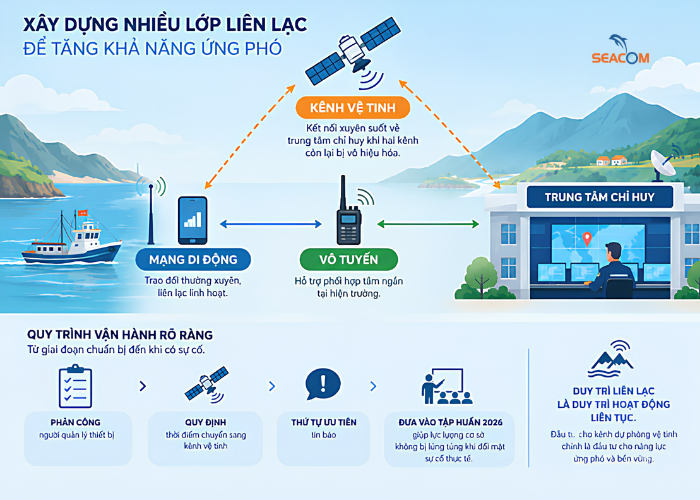 Xây dựng nhiều lớp liên lạc bảo vệ, tăng khả năng ứng phó