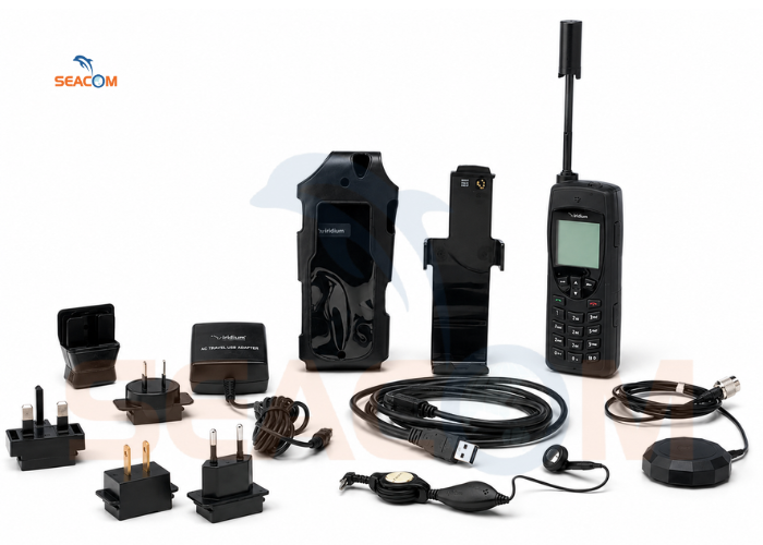 Bộ thiết bị điện thoại vệ tinh Iridium 9555 đầy đủ tại Seacom