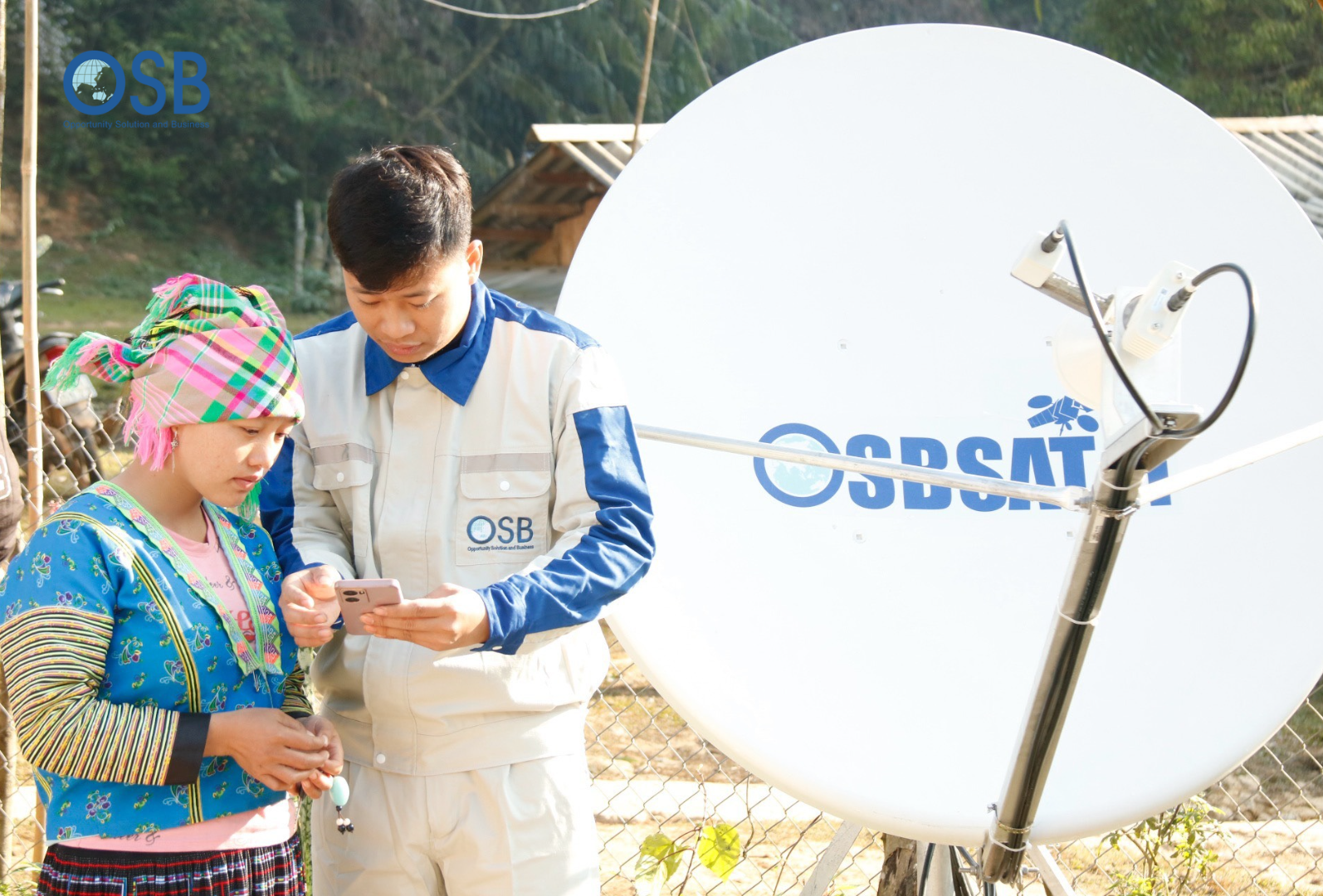 OSB lắp đặt hệ thống Vsat cho vùng cao