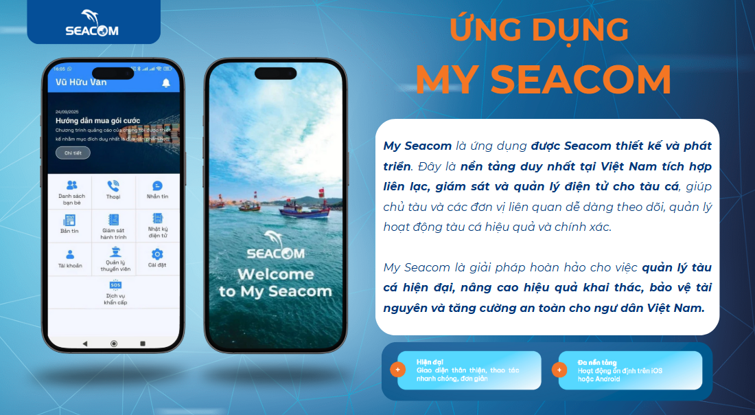 Công nghệ My Seacom giúp ngư dân chuyển đổi số hiệu quả, xây dựng nghề cá bền vững.