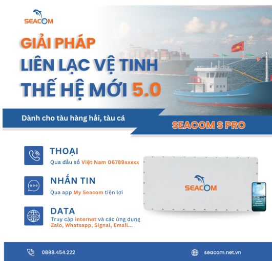 Seacom Pro phù hợp cho mọi loại tàu đánh bắt xa bờ